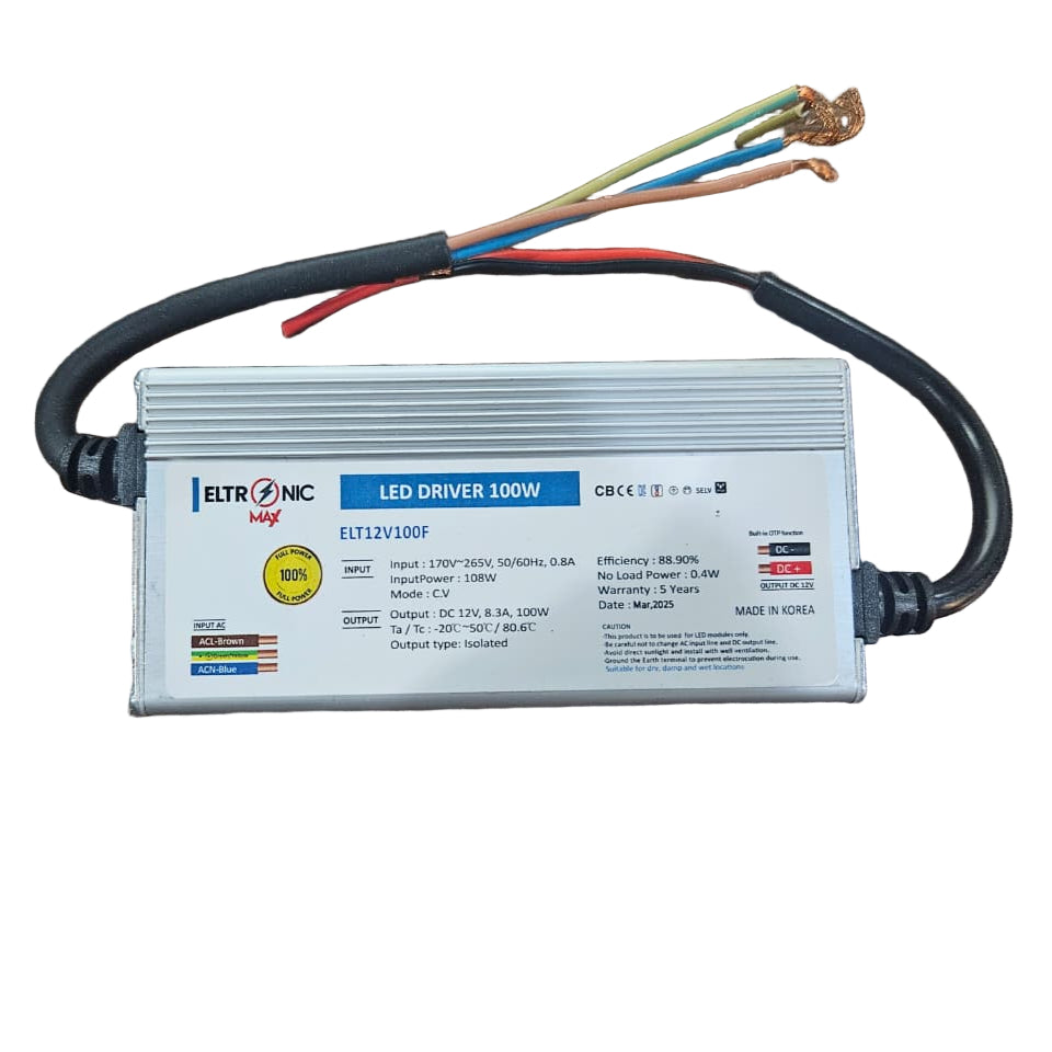 Trans - Electronic Max LED Driver - 100W 12V - ELT12V100F - Korea