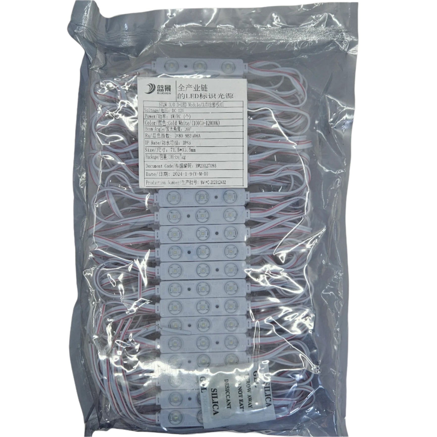 3 Dot Led Module Unistar 1W - 10000K - 12000k