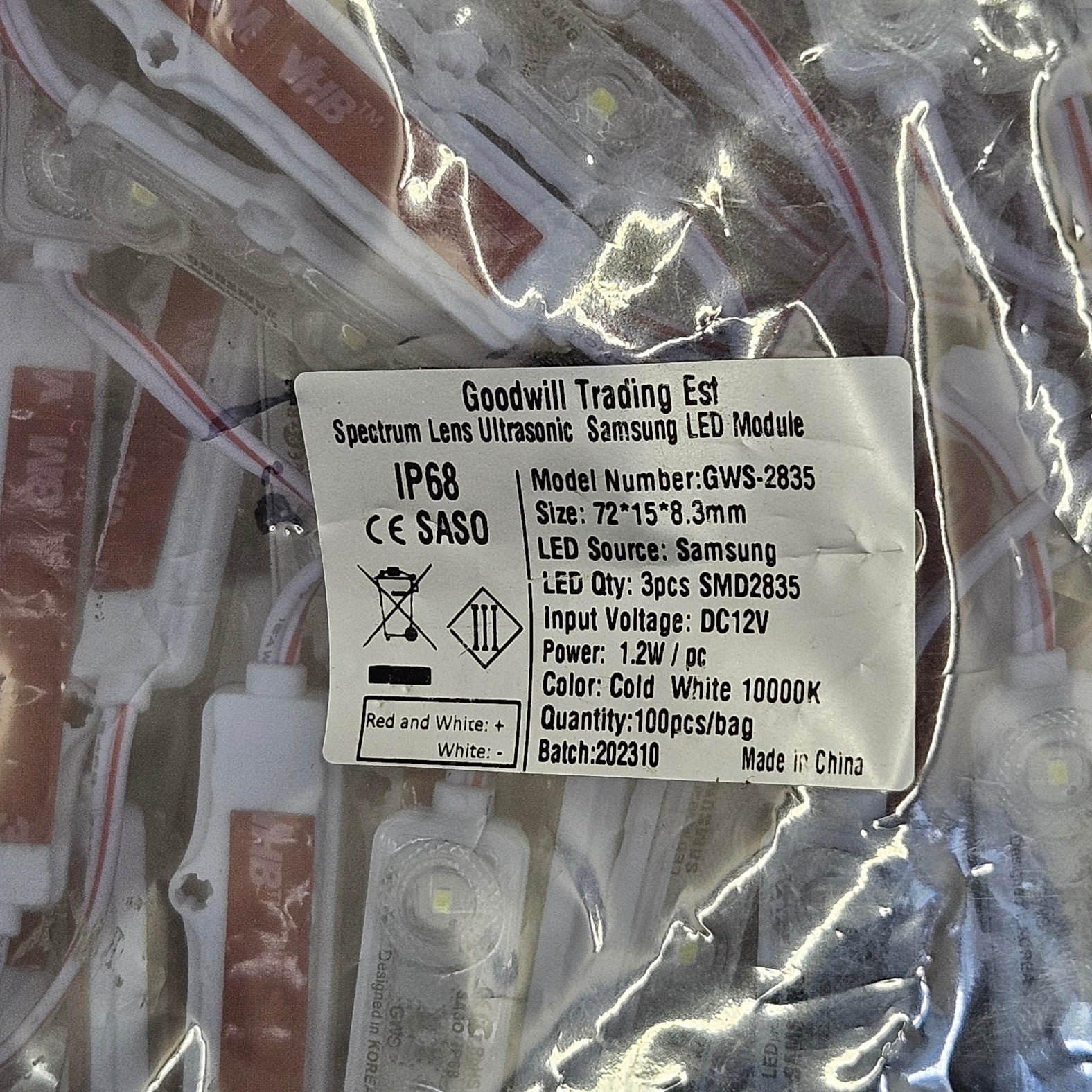 3 Dot Led Module Samsung 1.2W - 10000K