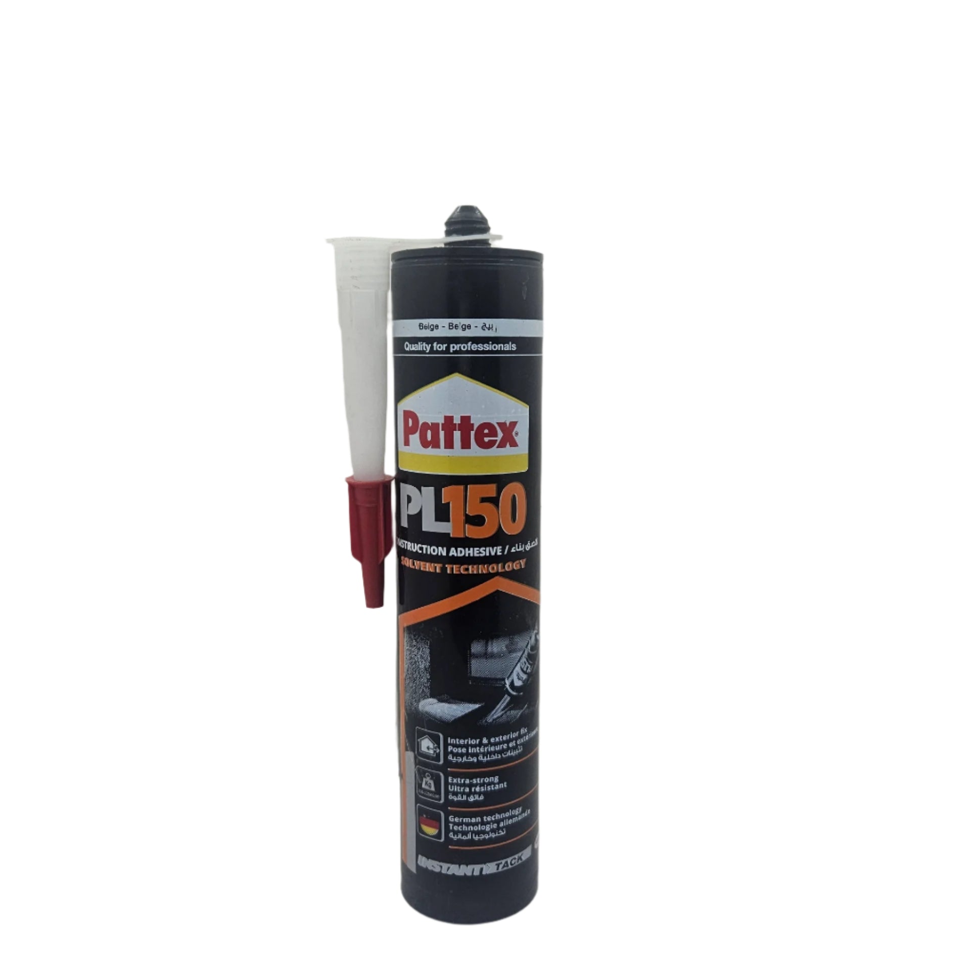 Pattex PL150 adhesive can on a white background
