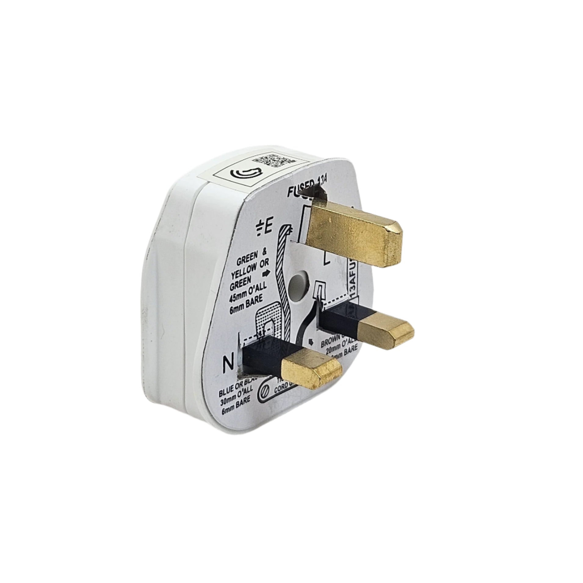 Electrical plug on a white background