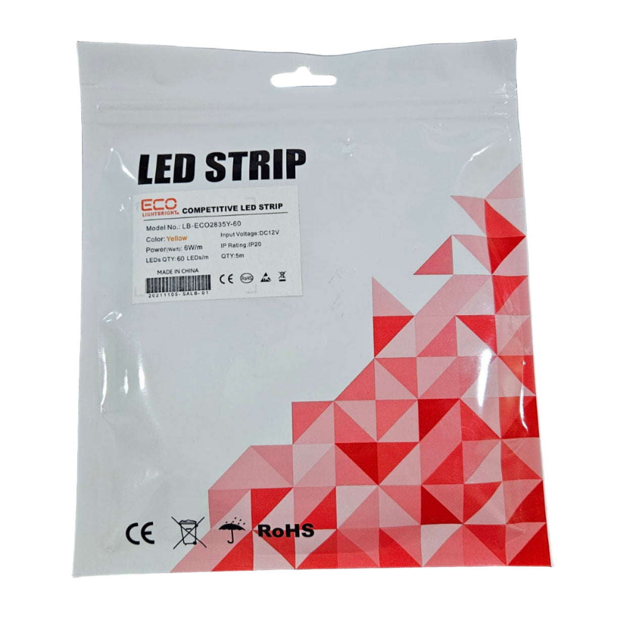 ECO Led Strip - 6W - 5M Yellow - LB-ECO2835Y-60