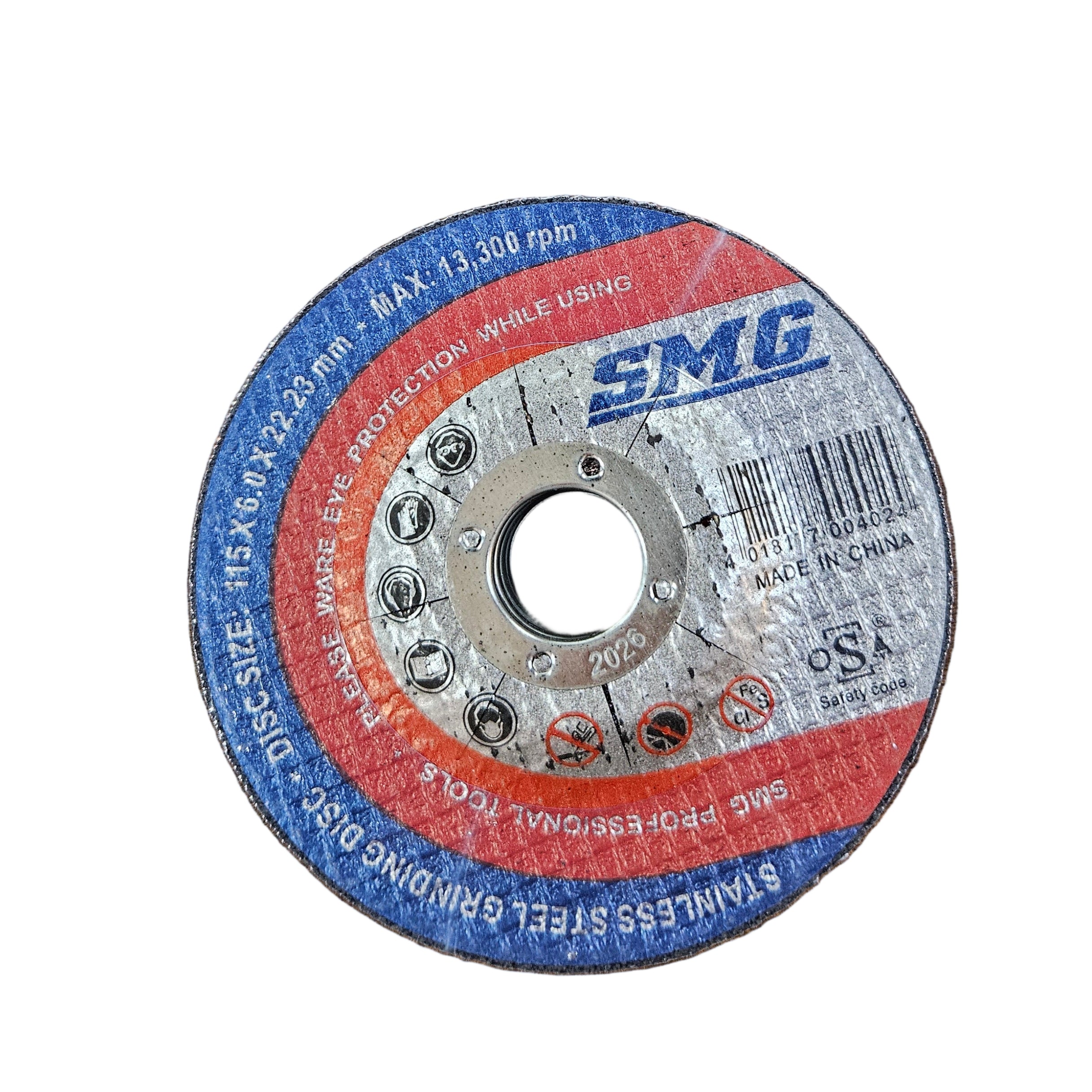 SMG Stainless Steel Grinding Disk - 115*6.0*22.23mm