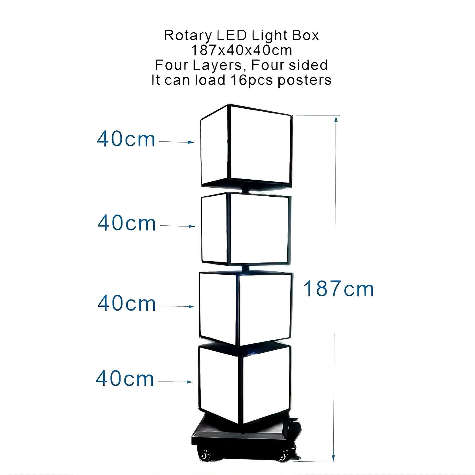 4-Tier Moving LED Stand