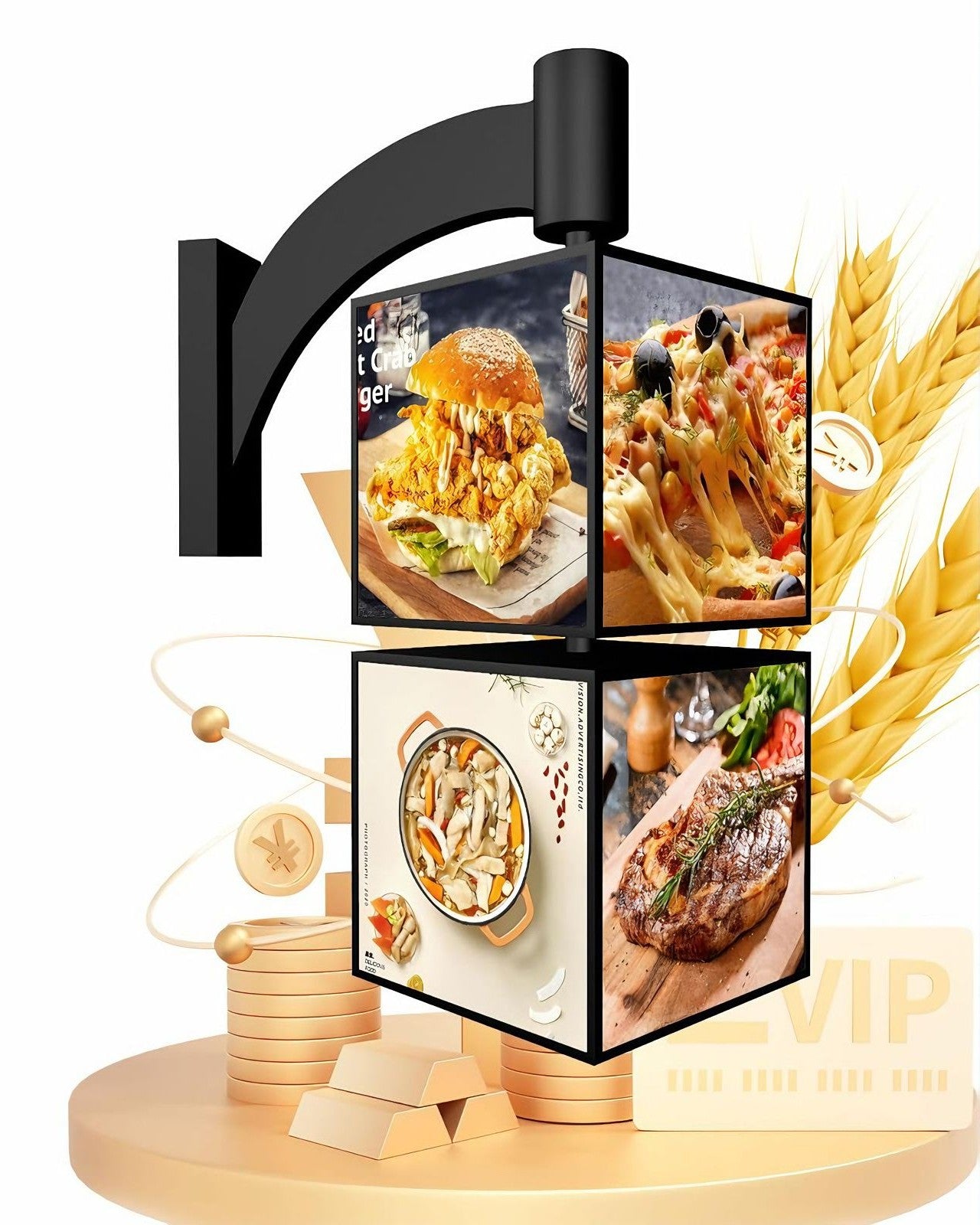 2-Tier Movable Wall Light Box
