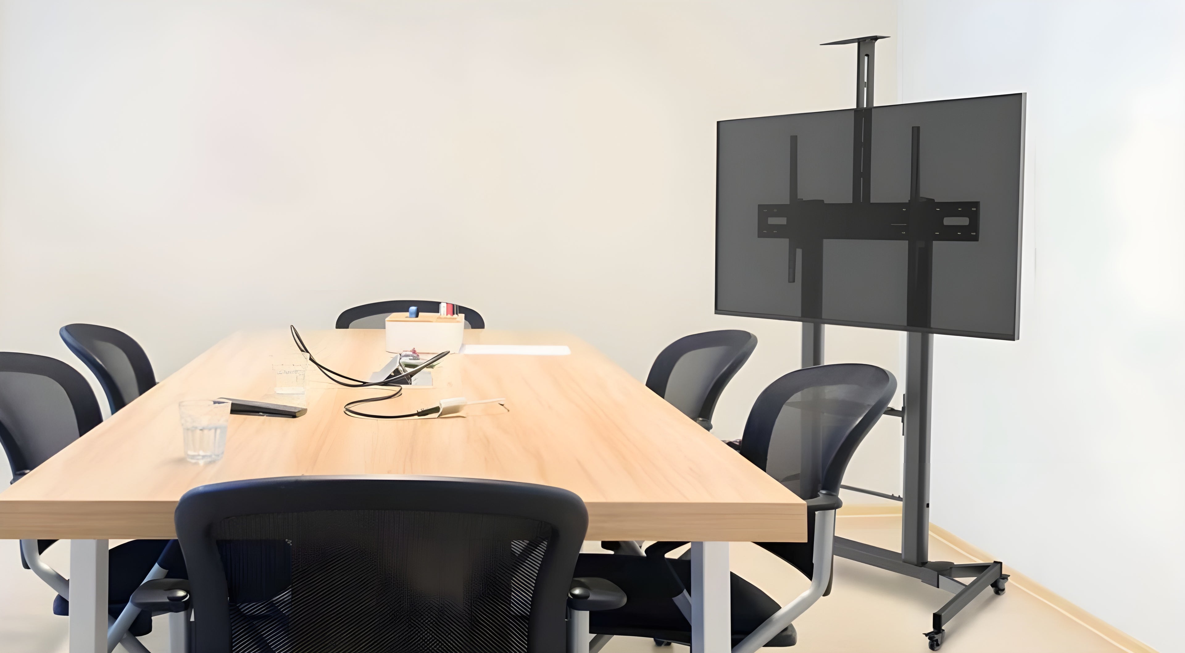 Redot Telescopic Height Adjustable Steel TV Cart for 60" ~ 100" Flat Panel TV - SH 666TB