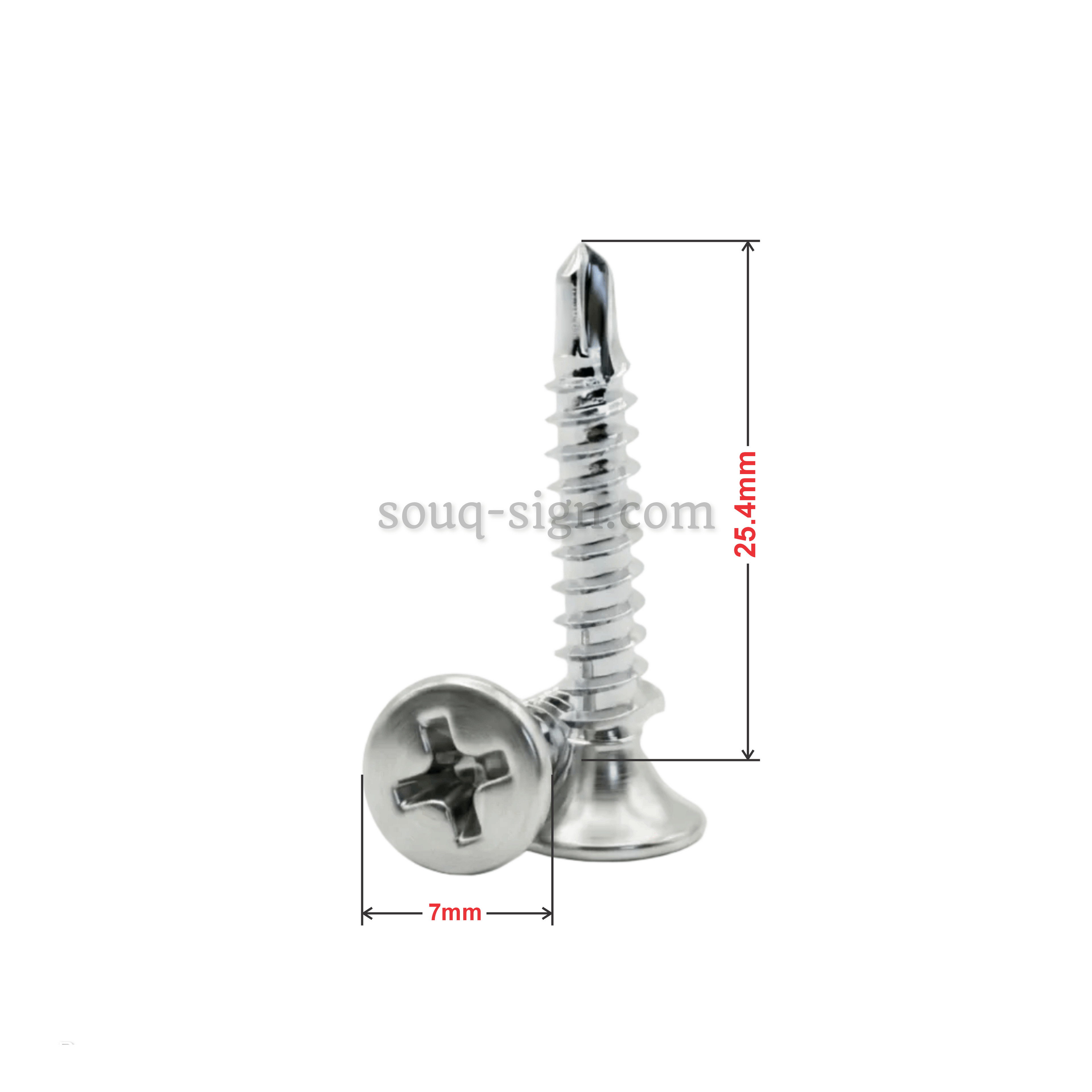 Self Drilling Screw Zinc - 7*25.4mm (7×1")