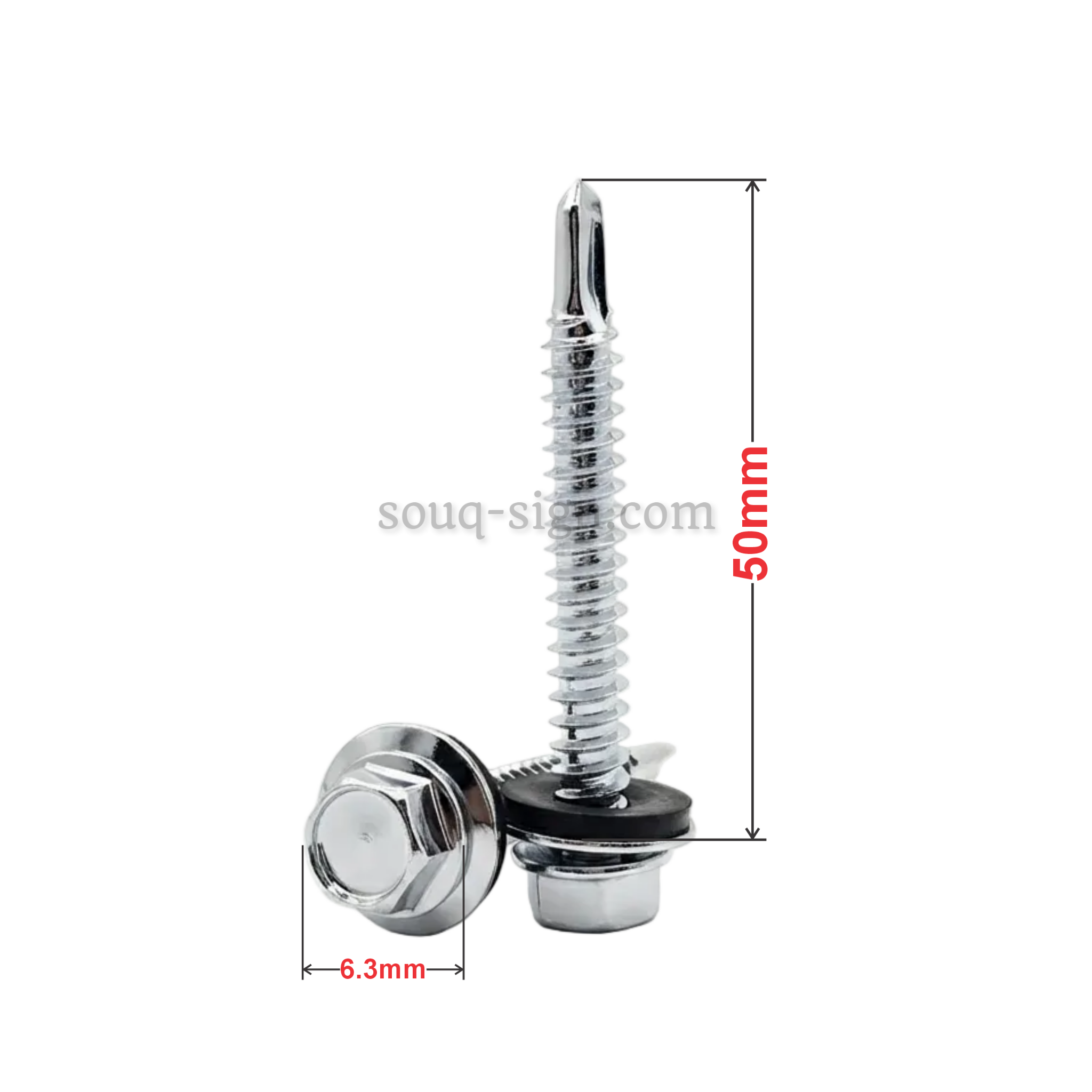 Self Drilling Screw with Washer 6.3*50mm