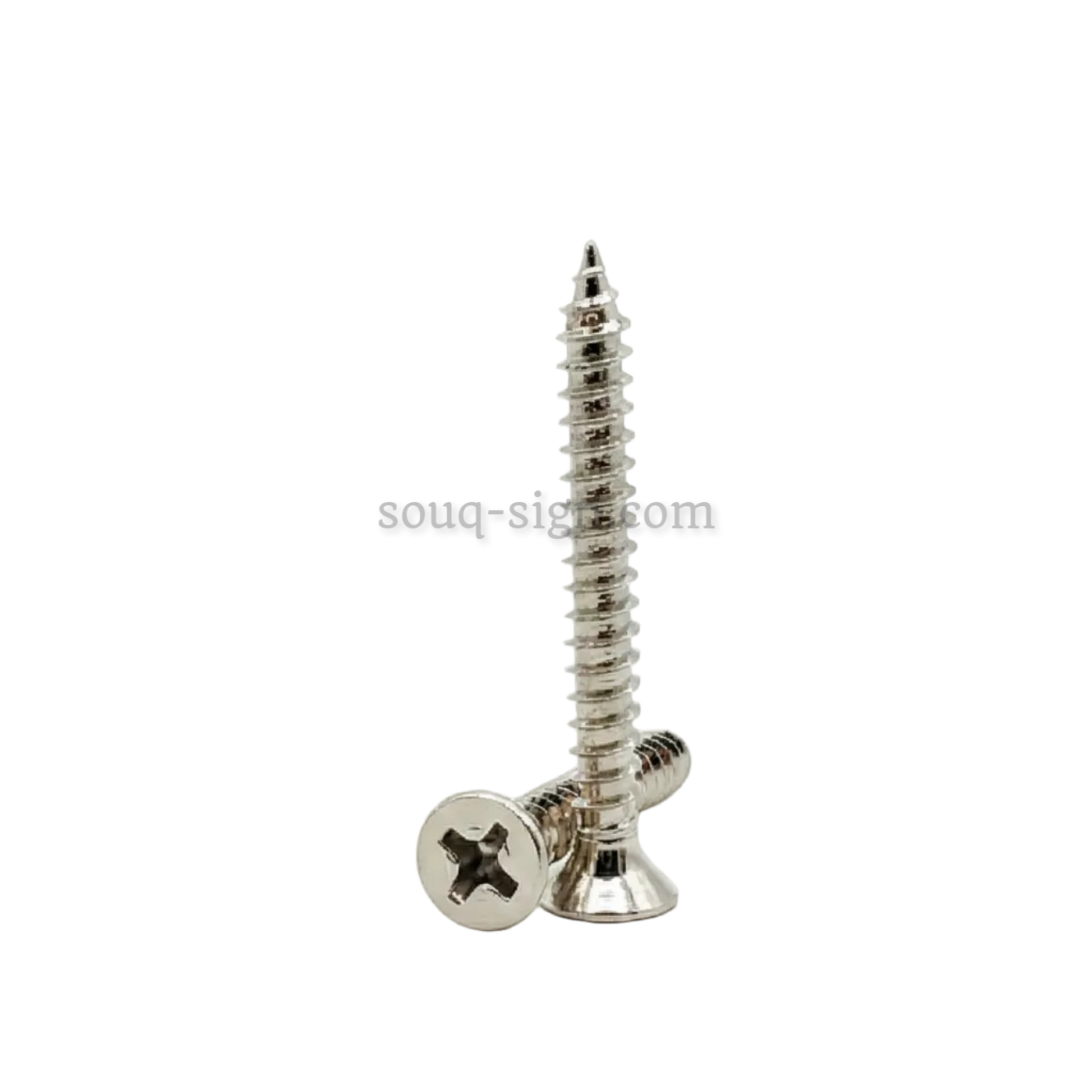 Tapping Screw (FH) Nickel - 6*31.8mm (6×1-1/4")