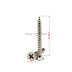 Tapping Screw (FH) Nickel - 6*31.8mm (6×1-1/4")